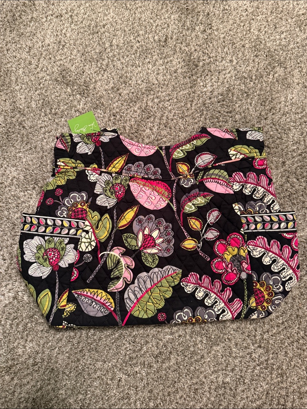 Vera Bradley Pleated Tote in Moon Blooms